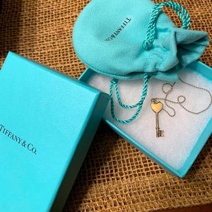 Tiffany & Co. key to my heart necklace 16” length